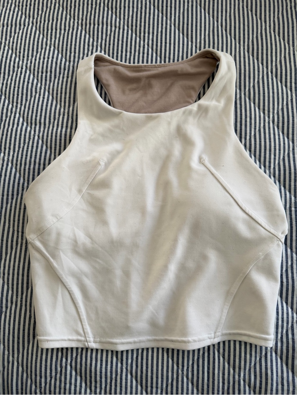 lululemon athletica Cream Scoop Neck Crop Tank